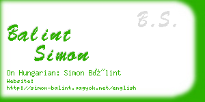 balint simon business card